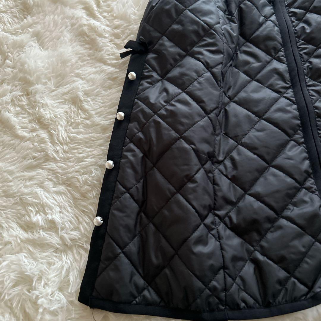 未使用に近い】M'S GRACY エムズグレイシー キルティングジレ 黒 38