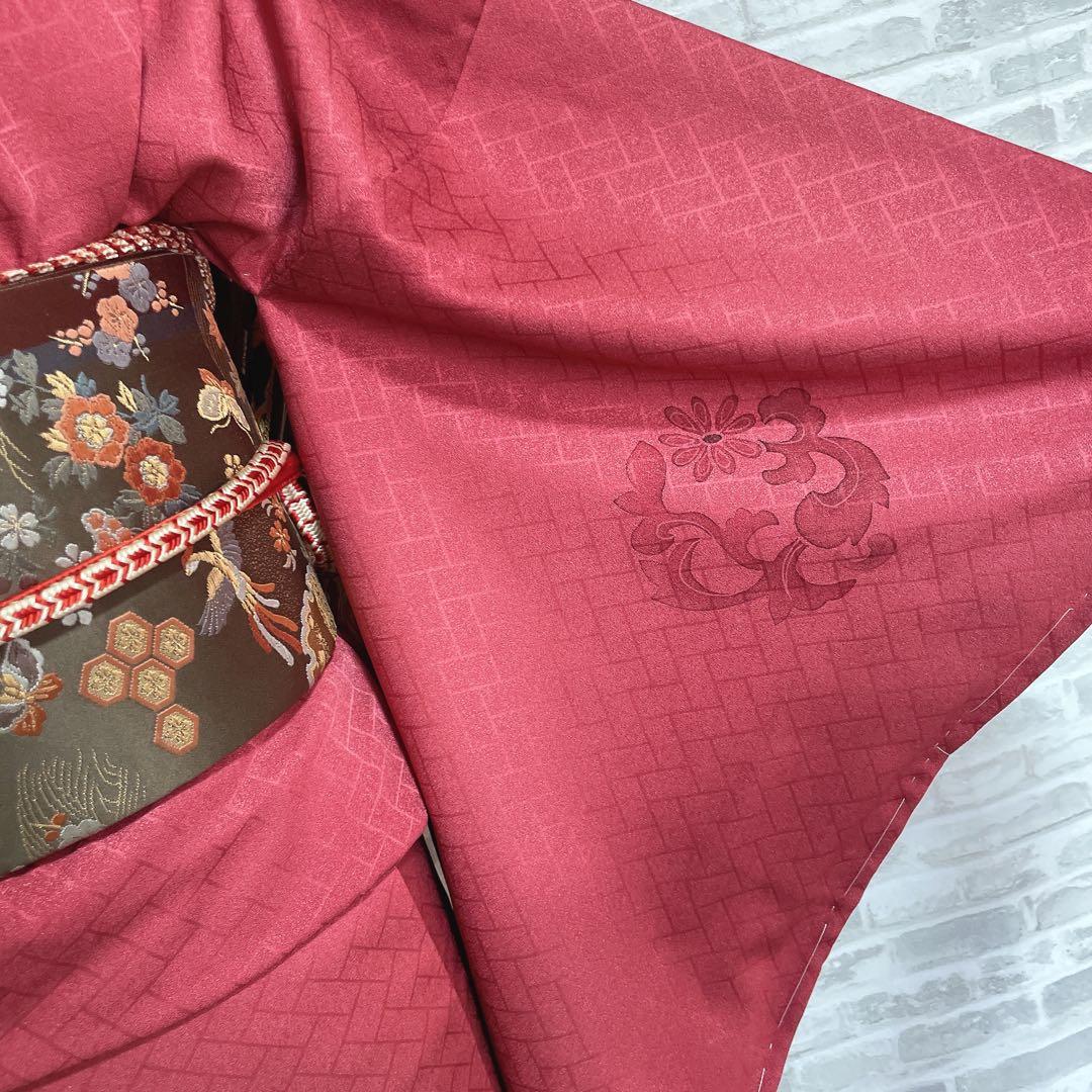 訪問着 フルセット 桧垣地紋 花丸紋 艶やか 着物 付け下げ I6 - メルカリ