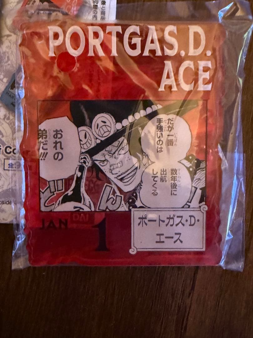 ONE PIECE BASE SHOP くじ アクリルブロックチャーム エース - メルカリ