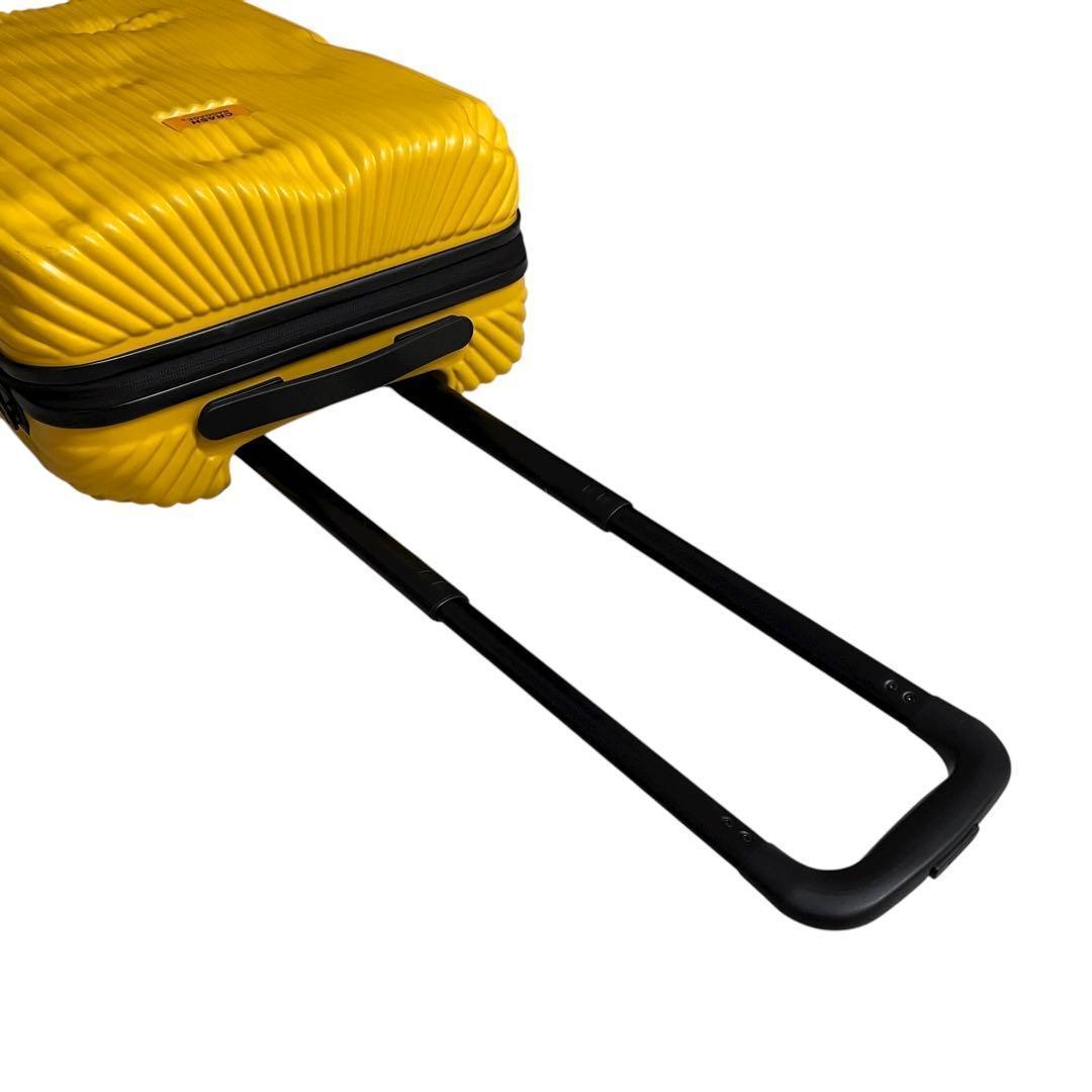 《超美品》クラッシュバゲージ スーツケース Sサイズ 40L 4輪 イエロー 黄