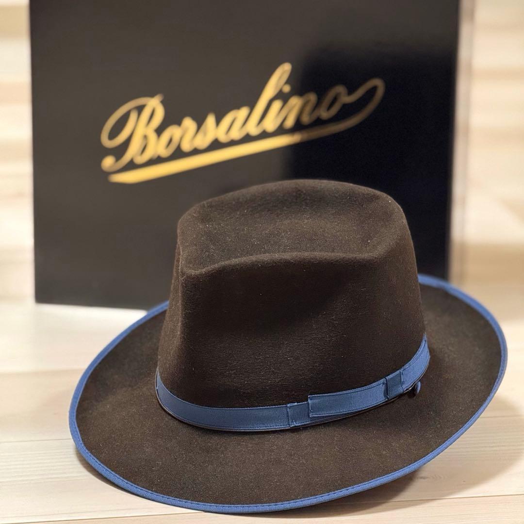 Borsalino alessandria 59㎝ Federico Lined Alessandria Shaved Felt - Man | Borsalino Official