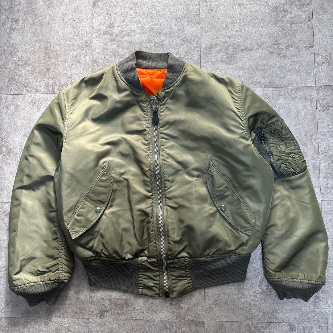 90s alpha reversible ma-1 flight USA製 U.S MILITARY / ALPHA 90S MA-1 FLIGHT JACKET DEAD STOCK