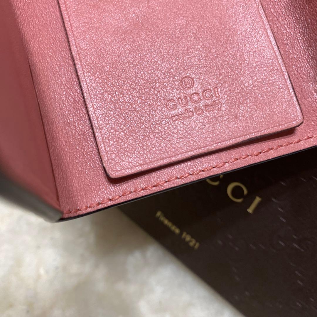 美品 グッチGUCCI 6連キーケース GGパターン ハート型マイクロ