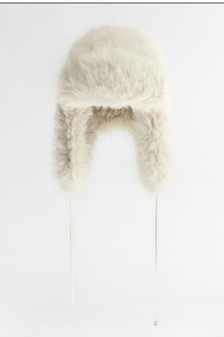 Zara 2024 即完売品タグ付き新品フェイクファーパイロットキャップ