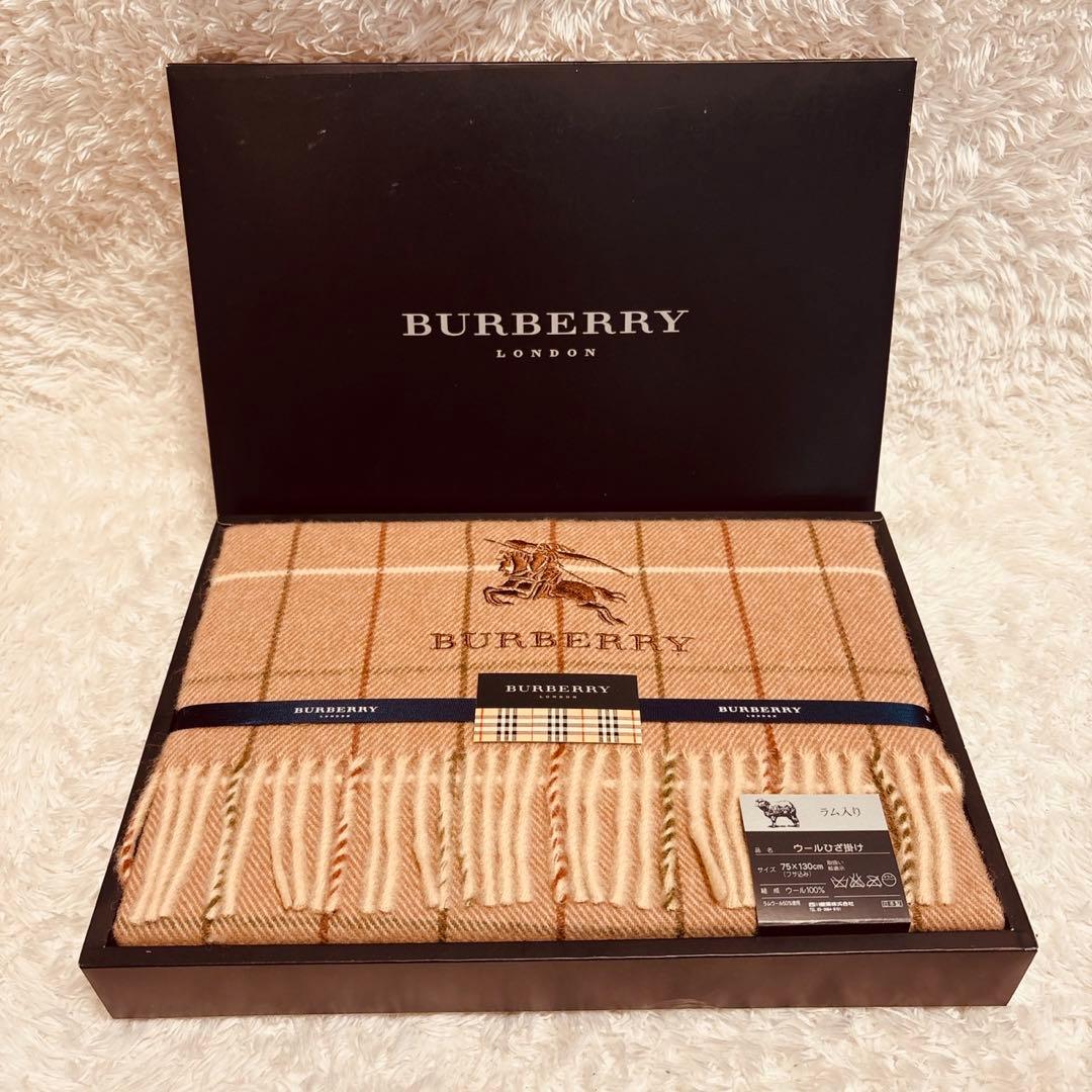 新品未使用】BURBERRY LONDON 日本製 ウールひざ掛け ラム入り - メルカリ