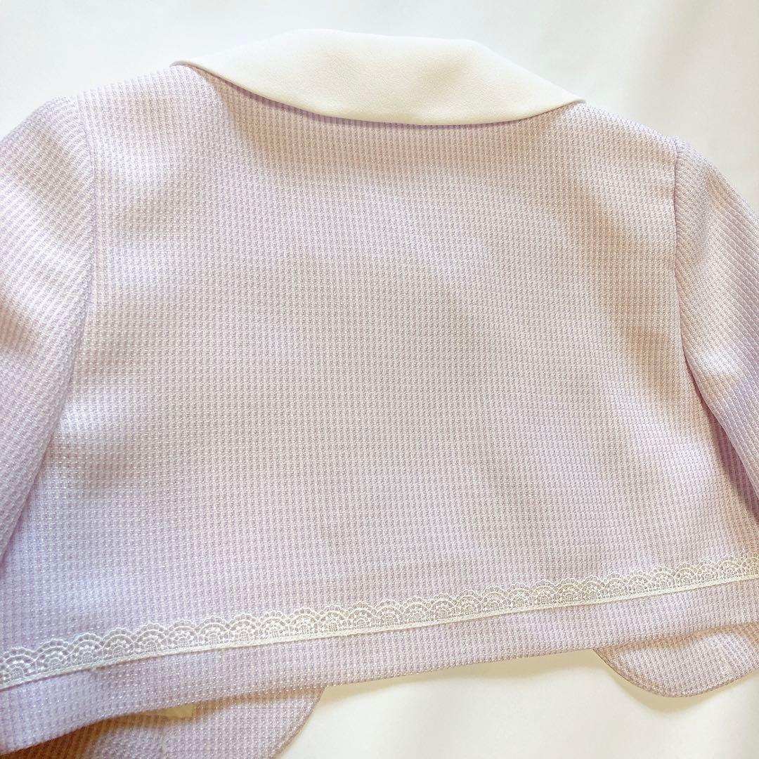 130size ラベンダー×花柄 セレモニー 入学 卒園 発表会 フォーマル