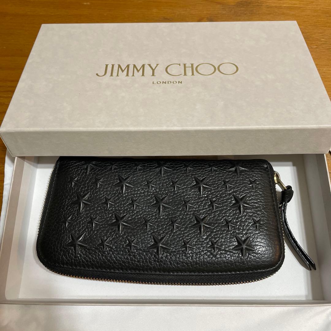 JIMMY CHOO ブラック 長財布 星型エンボス - メルカリ