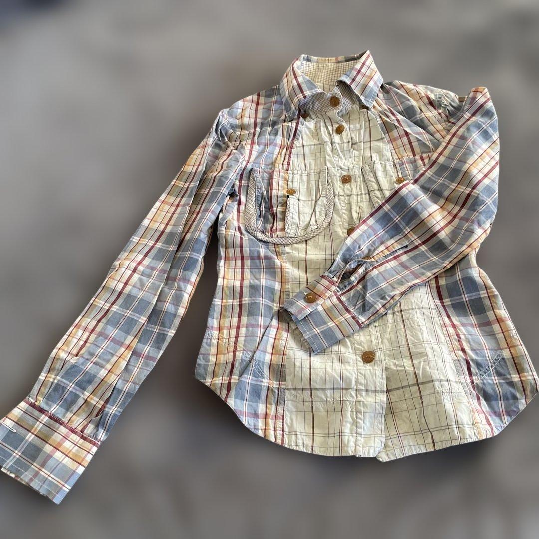 RT-146655様専用 ヴィヴィアン•ウエストウッド チェック柄長袖シャツ