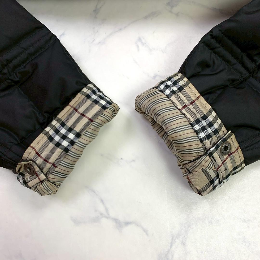 バーバリーブラックレーベル ダウンジャケット 2way ファー M D887