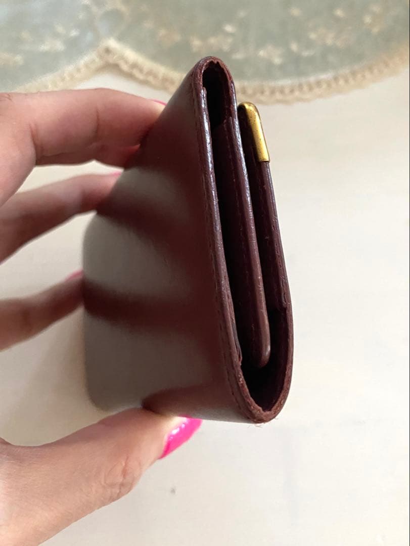 カルティエ 6連 キーケース 付属品完品 ボルドー ワインレッド レザー