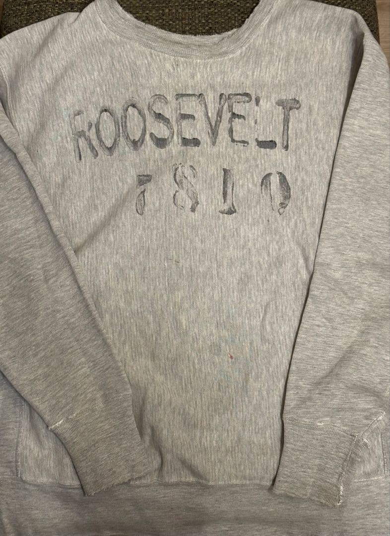 チャンピオン　リバースウィーブ　単タグ　70 70s チャンピオン リバースウィーブ 単色タグ Lサイズ 4段プリント