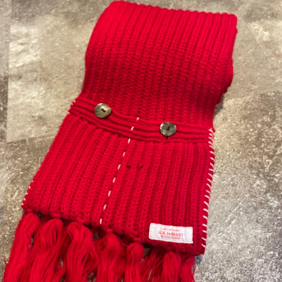 ハリウッドランチマーケット マフラー レッド - メルカリ