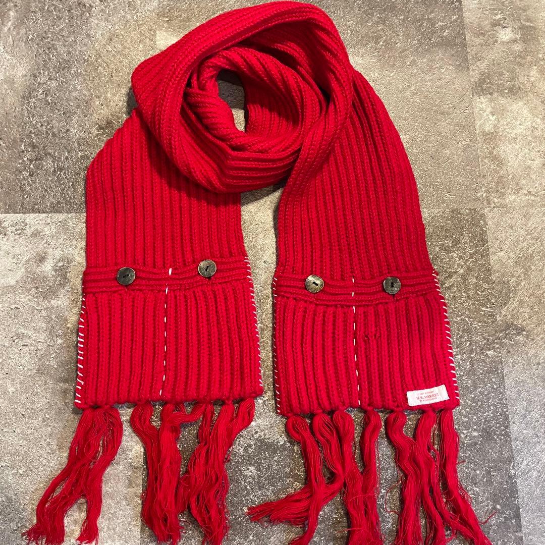 ハリウッドランチマーケット マフラー レッド - メルカリ