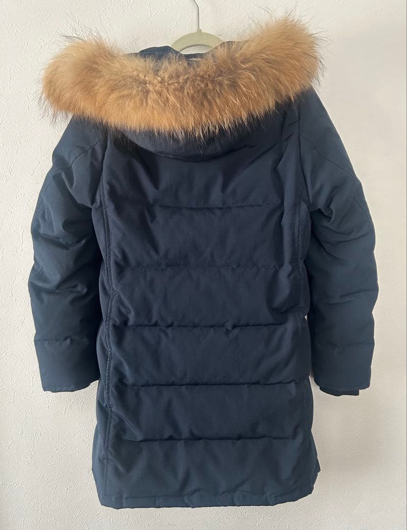 ダントン ネイビー ダウンジャケット ファー付き - メルカリ