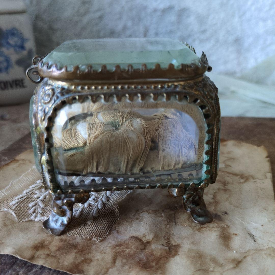 フランス アンティーク ジュエリーボックス ジュエリーケース ベベル