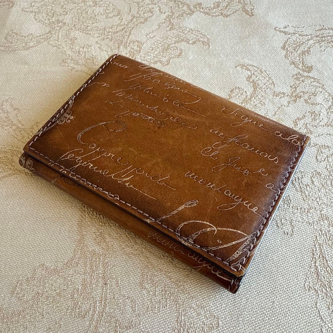 美品 ベルルッティ Berlutiカードケース 名刺入れ カリグラフィ レザー
