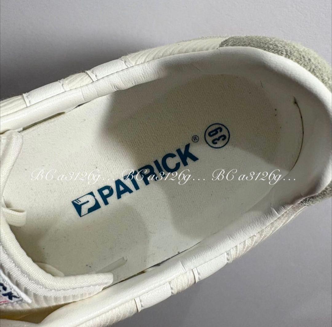 PATRICK 24.5cm 39 WHTマラソン 高級コットン定価17600円