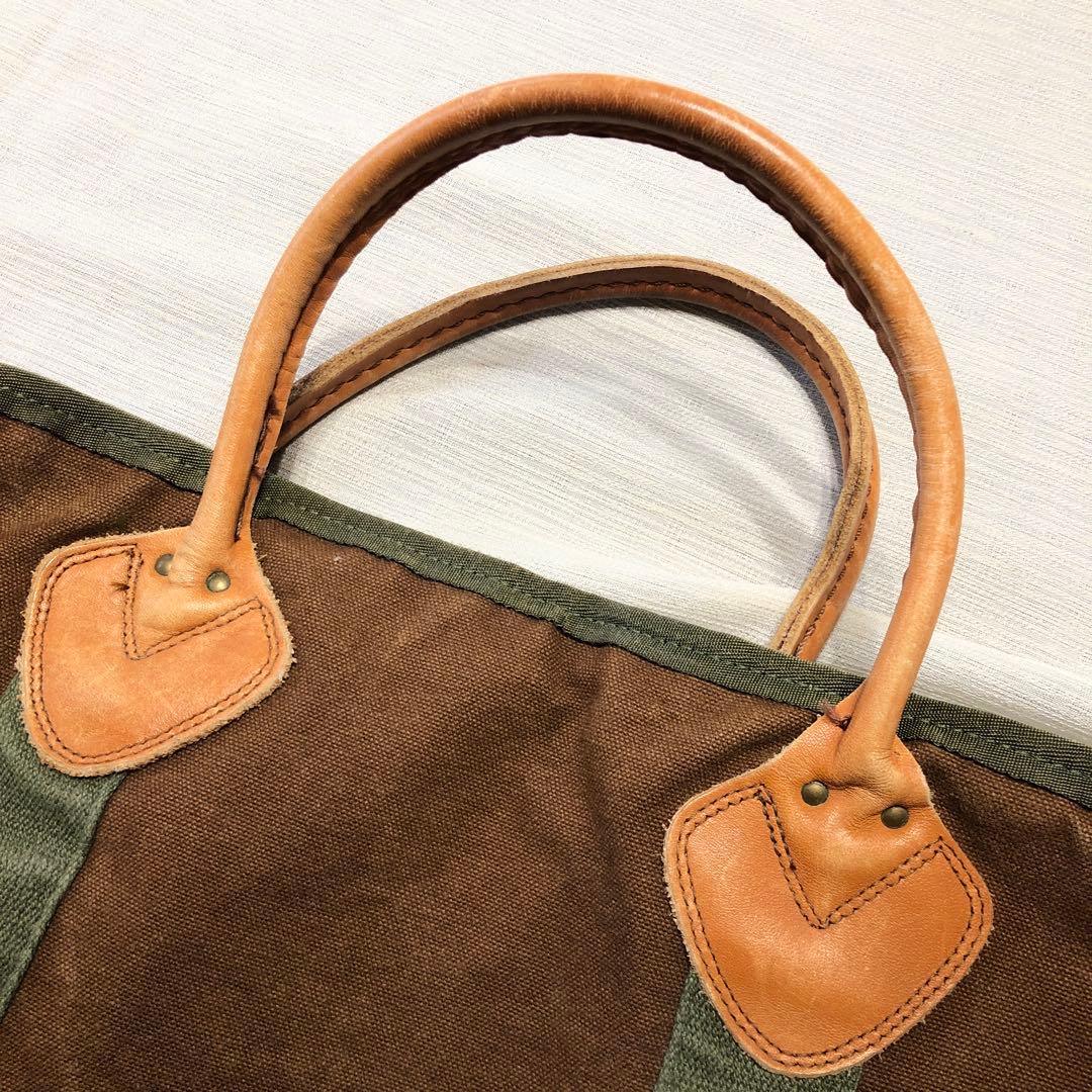 L.L.Bean キャンバス トートバッグ レザーハンドル ヴィンテージ