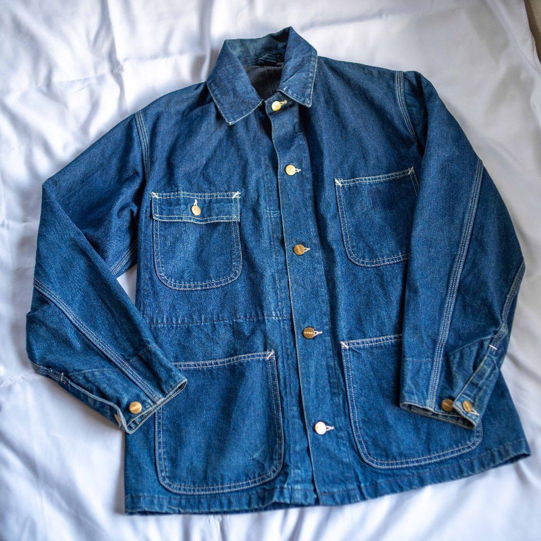 80s 90s USA製　カーハート　デニムカバーオール　チョアコート 80s 90s USA製 カーハート デニムカバーオール チョアコート 星タグ