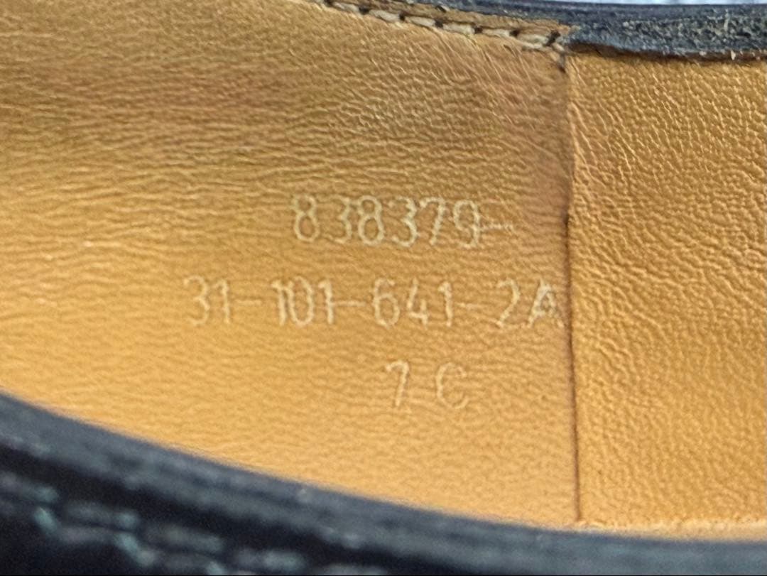 付属品完備　J.M.WESTON　#641　ゴルフ　7C　ブラック　31ラスト