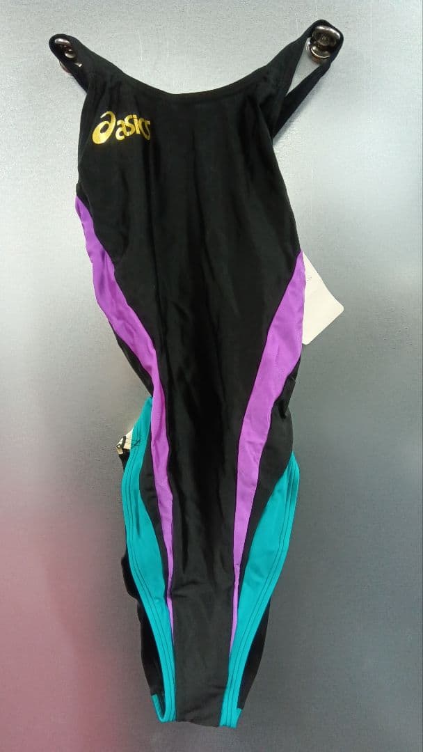 ハイドロcd asics スポーツ競泳水着 黒/紫/青 - メルカリ