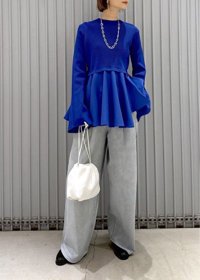 ADAM ET ROPÉ ドレスデニムパンツ サックス 38