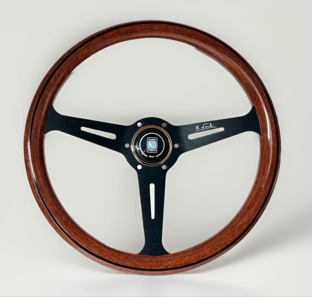 NARDI ステアリング クラシック ウッド&ブラックスポーク14インチ 社外 ジムニーにナルディのステアリング クラシック ウッド&ブラック