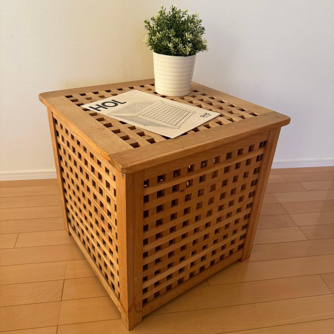 IKEA HOL ホール サイドテーブル アカシア材 50x50 おまけ付き - メルカリ