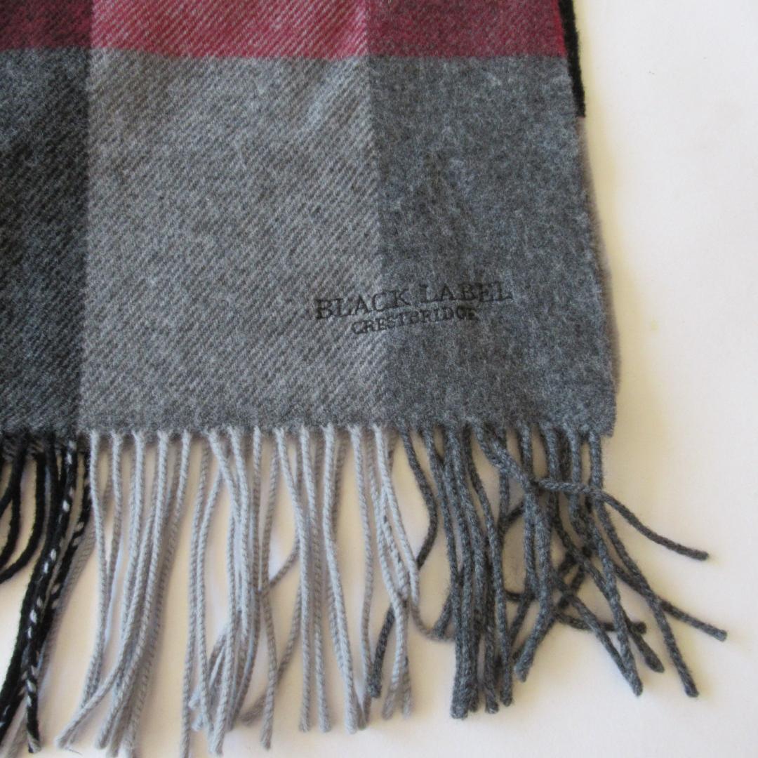 ブラックレーベルクレストブリッジ 新品 カシミヤ混マフラー 51717-374