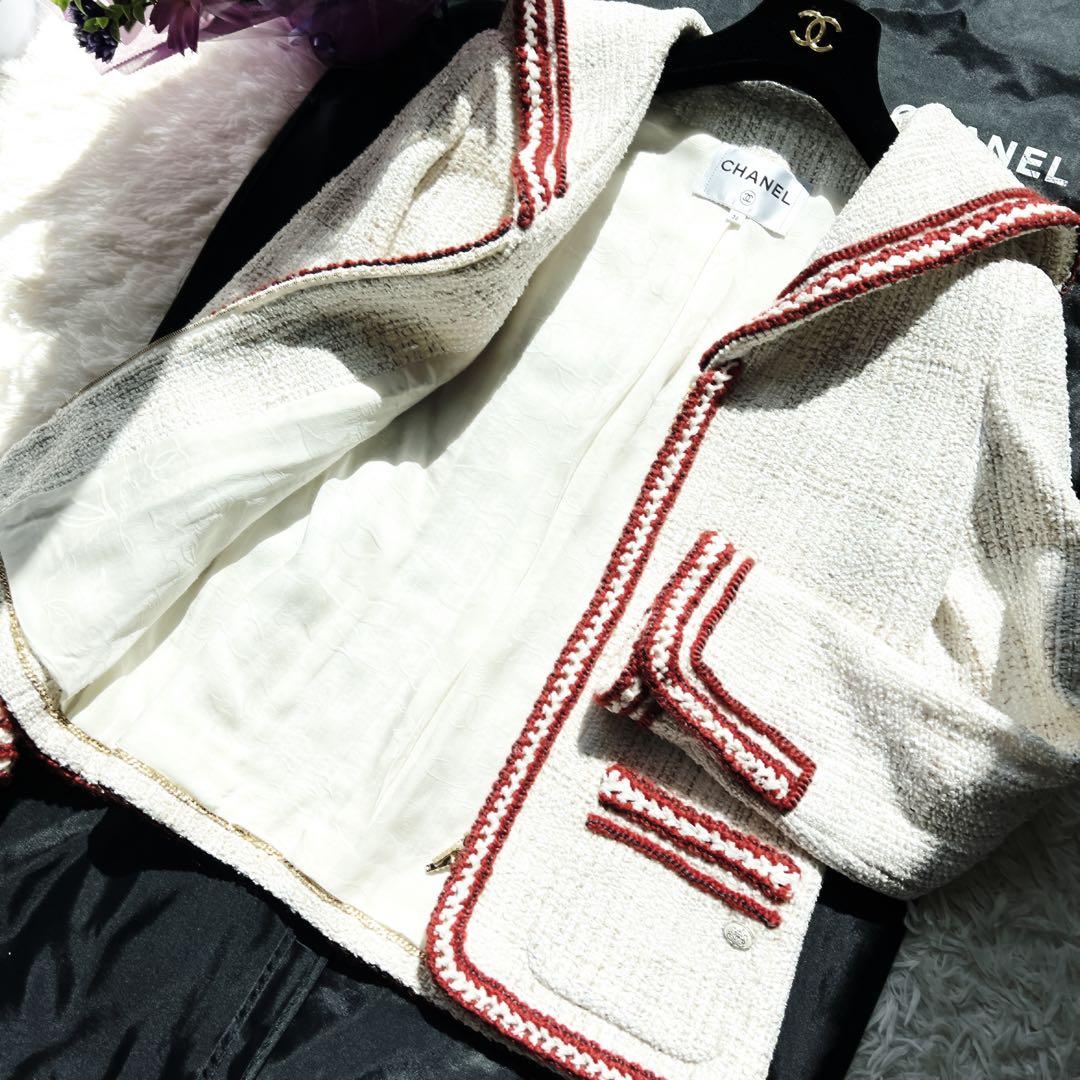 極美品 CHANEL シャネル ツイード セーラー ブレード ジャケット
