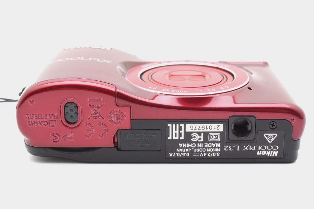 ニコン　Nikon COOLPIX L32 レッド 乾電池仕様 《動作確認済み》