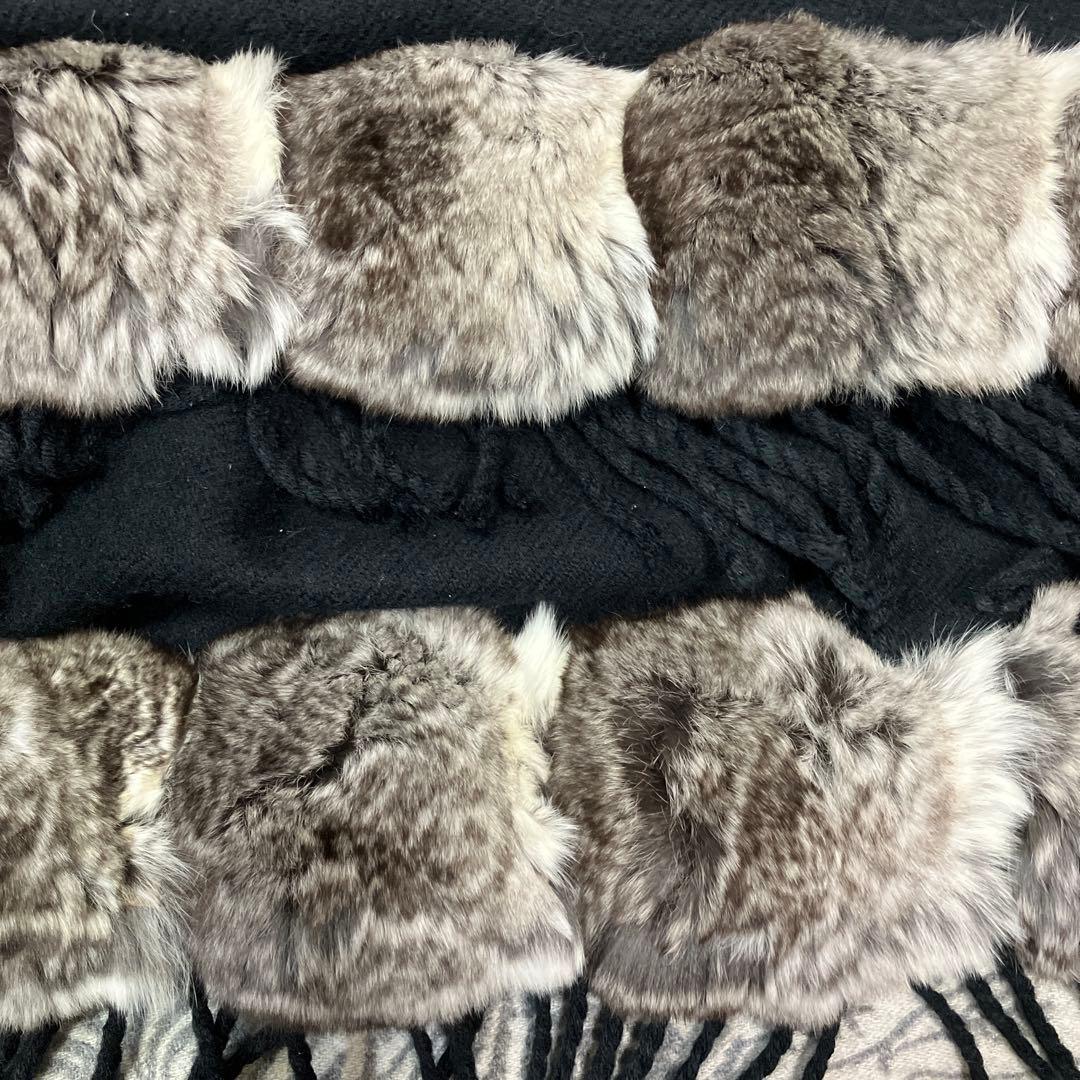 チンチラ2点！人口繁殖個体 ＊超大判カシミヤストール ＊ティペット