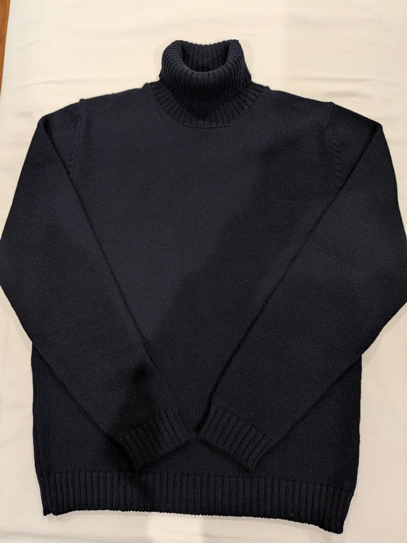 ザノーネ　ミドルゲージ　ネイビー タートルネック　４８ ZANONEニットサイズ感 ZANONEサイズ合わない | キロメートルの