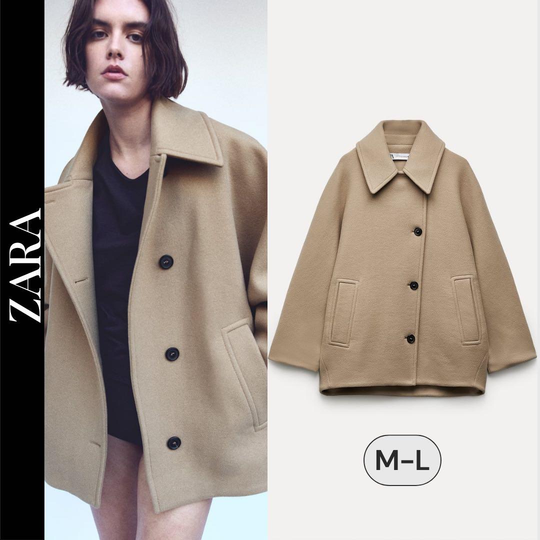 ZARA ZW COLLECTION オーバーサイズ ショートコート M-L - メルカリ