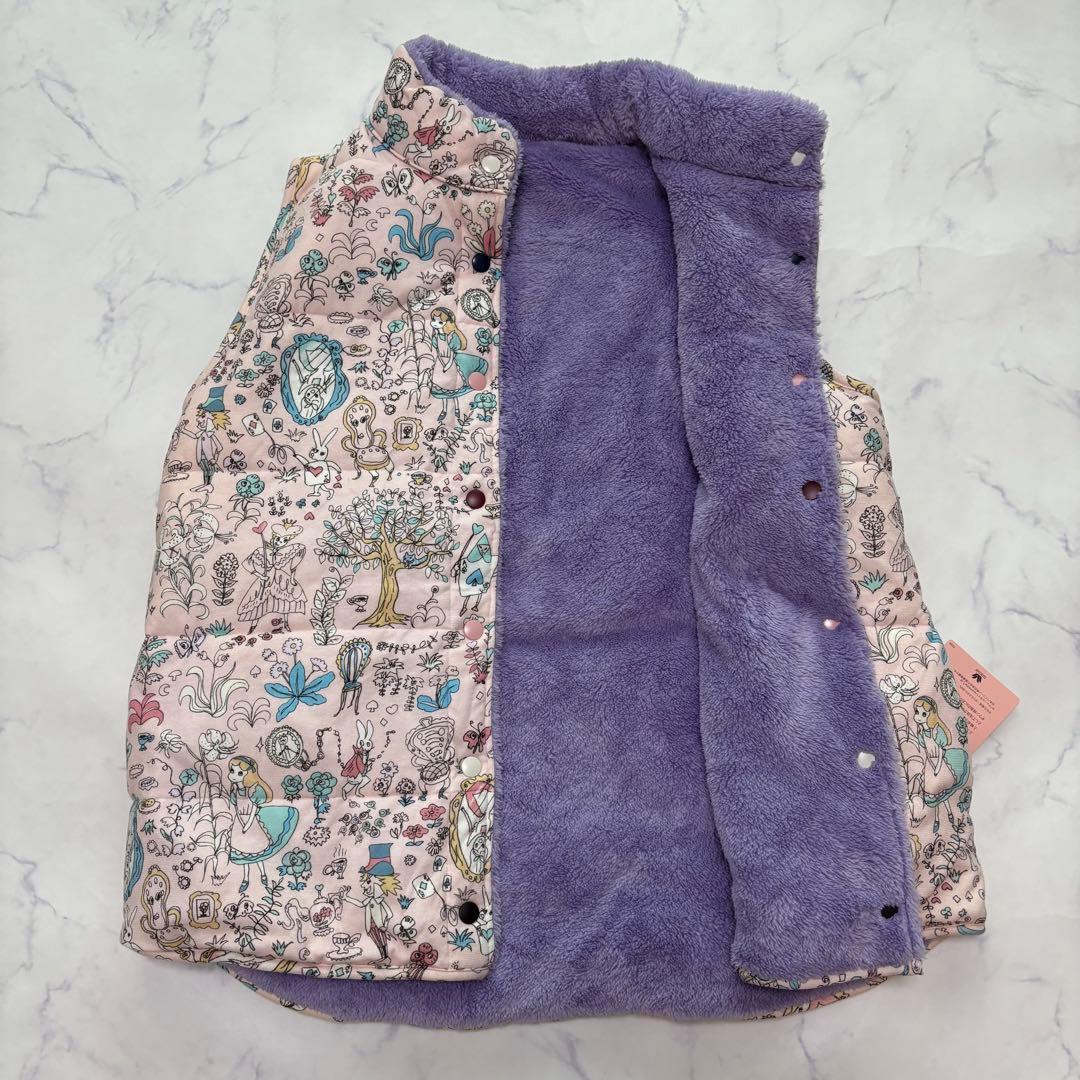 新品タグ付 ツモリチサト 暖かい♡リバーシブル 中綿 ボア ベスト