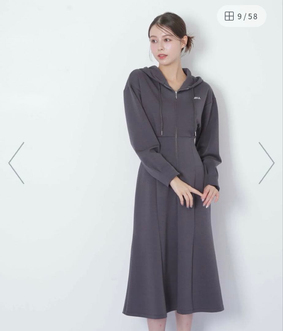 JILLbyJILL STUARTダイバーフーディーロングワンピース JILL by JILL STUART（ジルバイジルスチュアート） ワンピース 「再