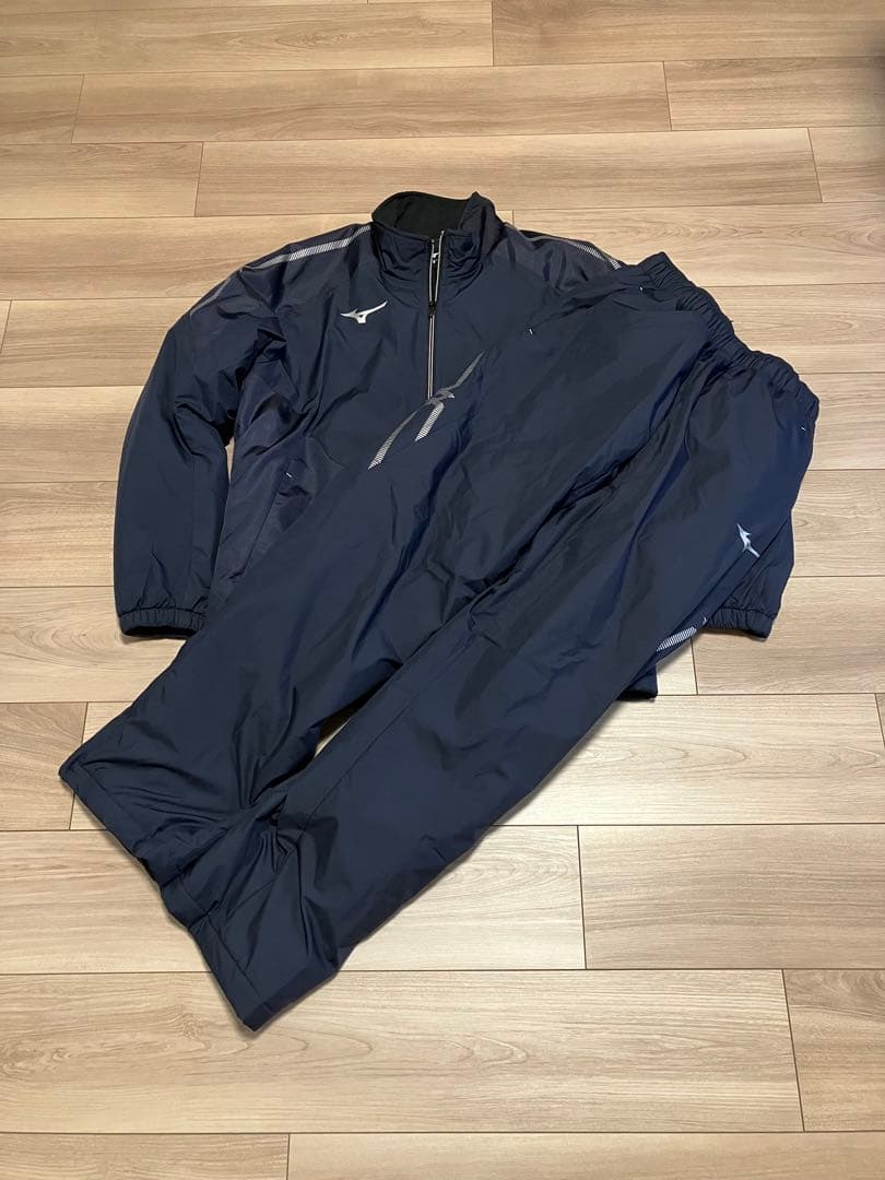 Mizuno ブレスサーモ ネイビー ジャケット・パンツセット Sサイズ