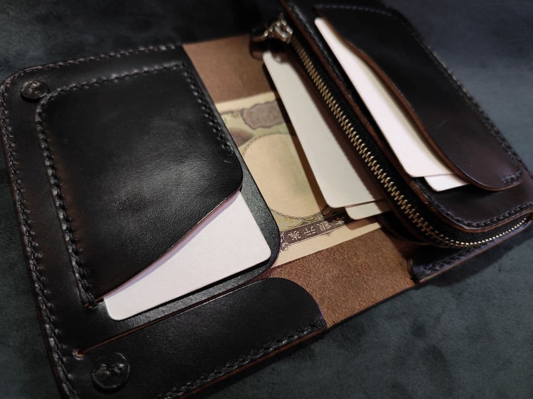 石山 裕也様オーダーカスタム　HORWEENクロムエクセル トラッカーウォレット