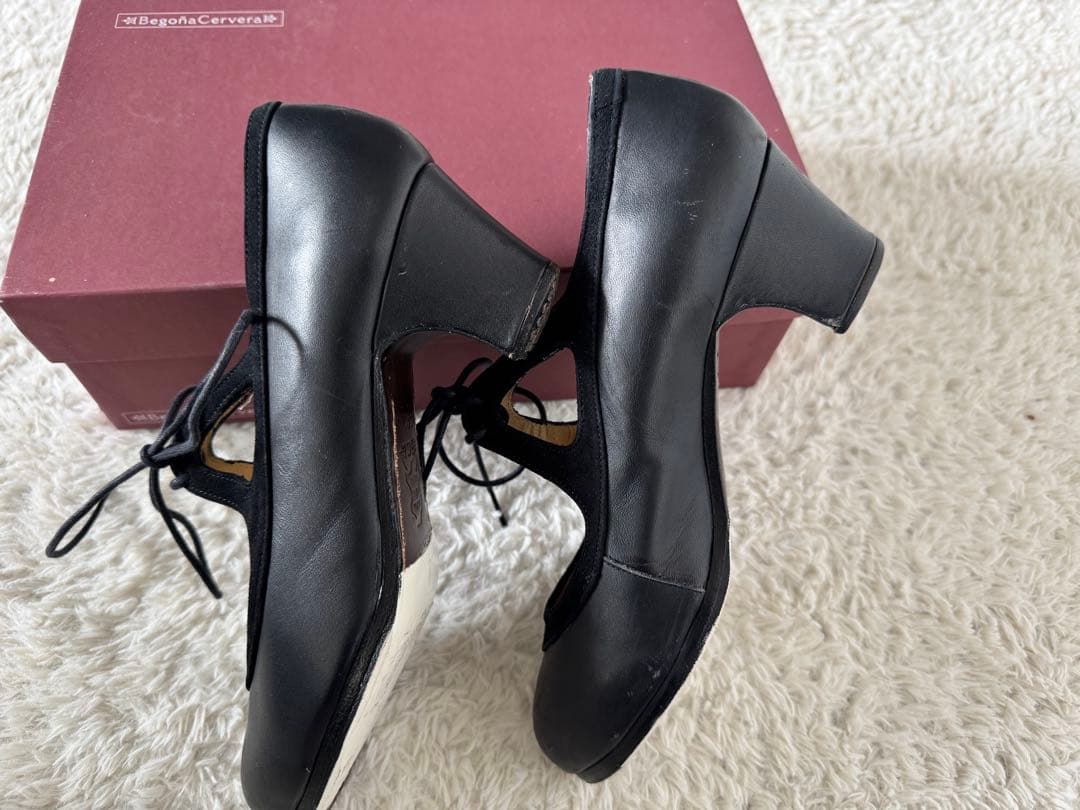Begoña Cervera ベゴーニャセルベラ フラメンコシューズ 黒 - メルカリ