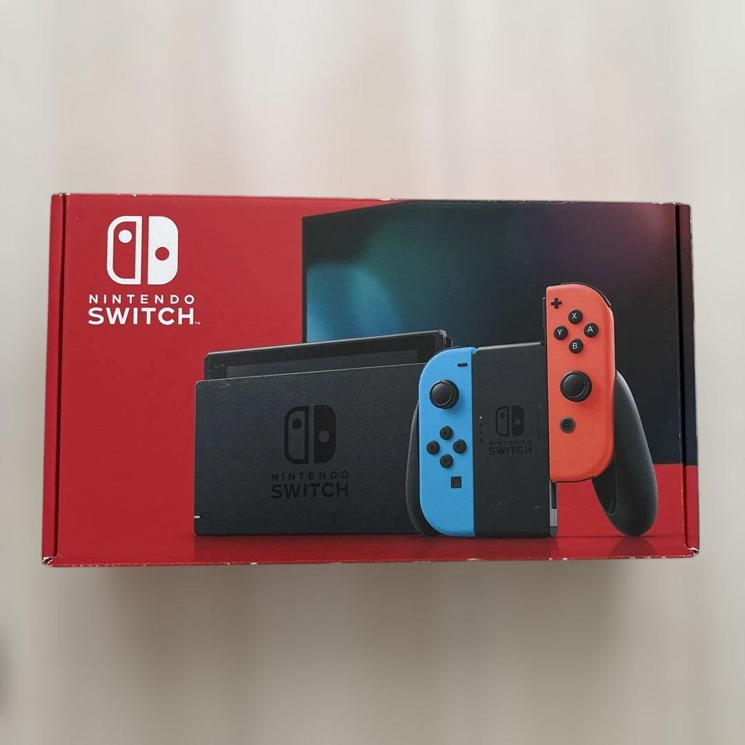 Nintendo Switch 本体 青/オレンジ ジョイコン付き - メルカリ