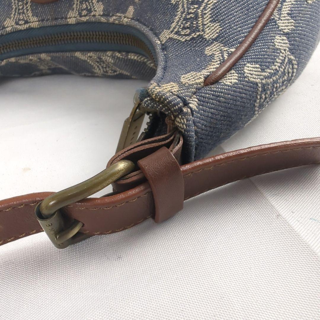 美品】CELINE セリーヌ トリオンフ デニム ワンショルダー バッグ