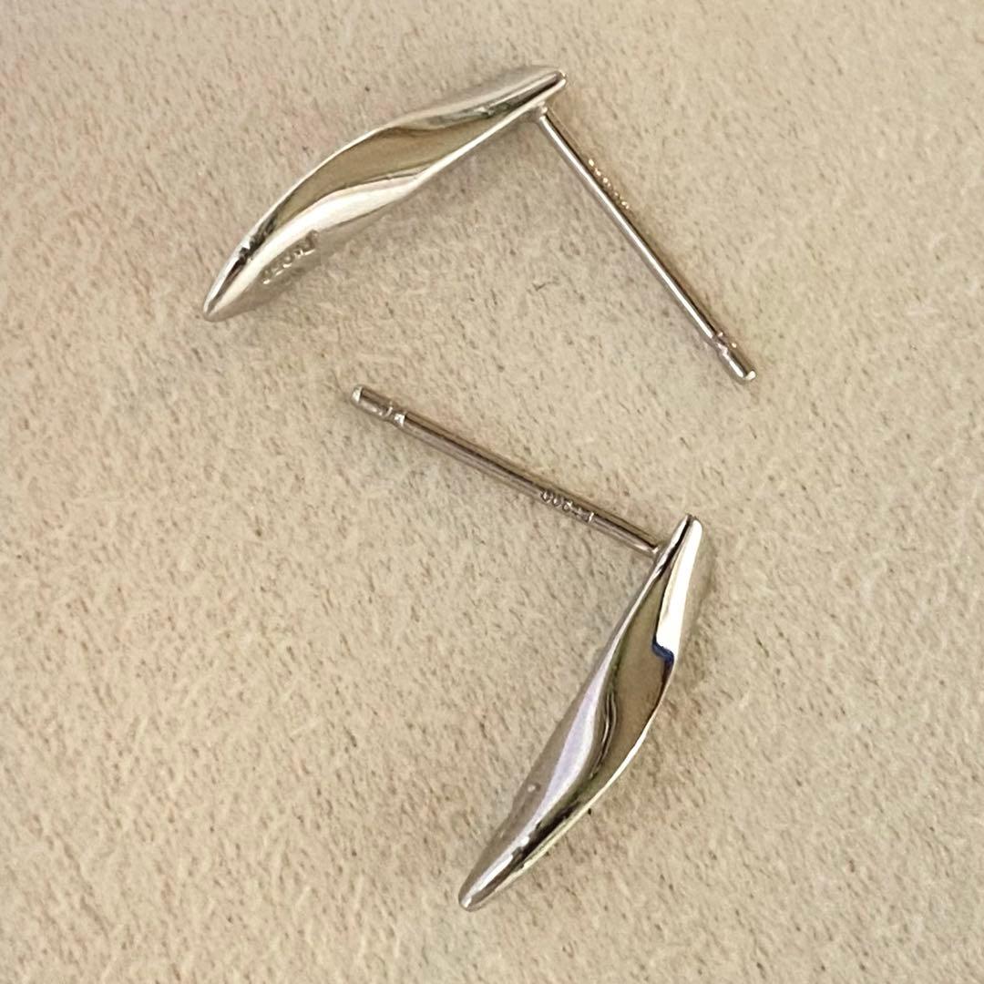 ヴァンドーム青山 ウェーブラインピアス ダイヤ Pt900 Pt950プラチナ