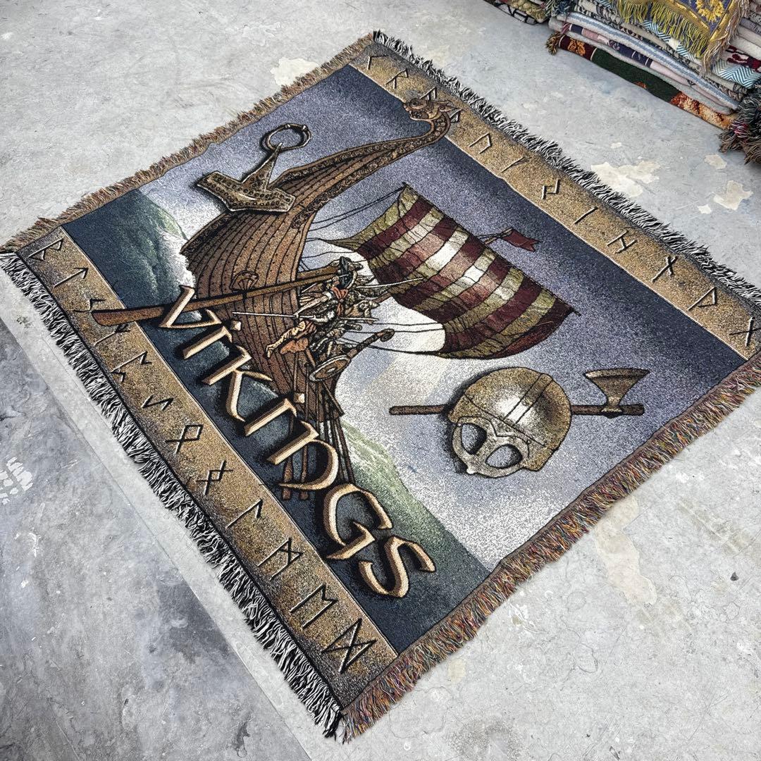 バイキング 海賊 マルチカバー ソファーカバー ヴィンテージラグ