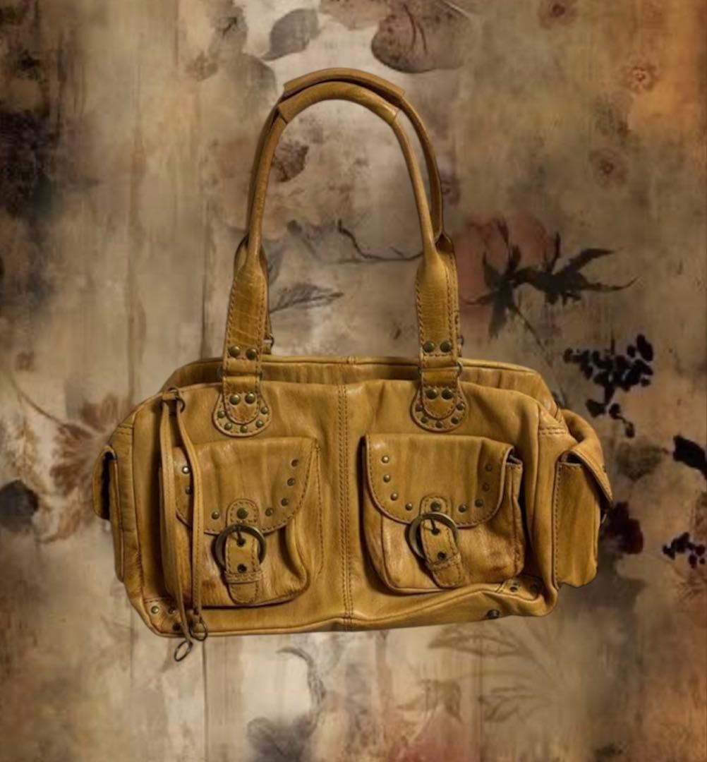 00s archive グランジ ヴィンテージ レザーハンド肩がけ2wayバック