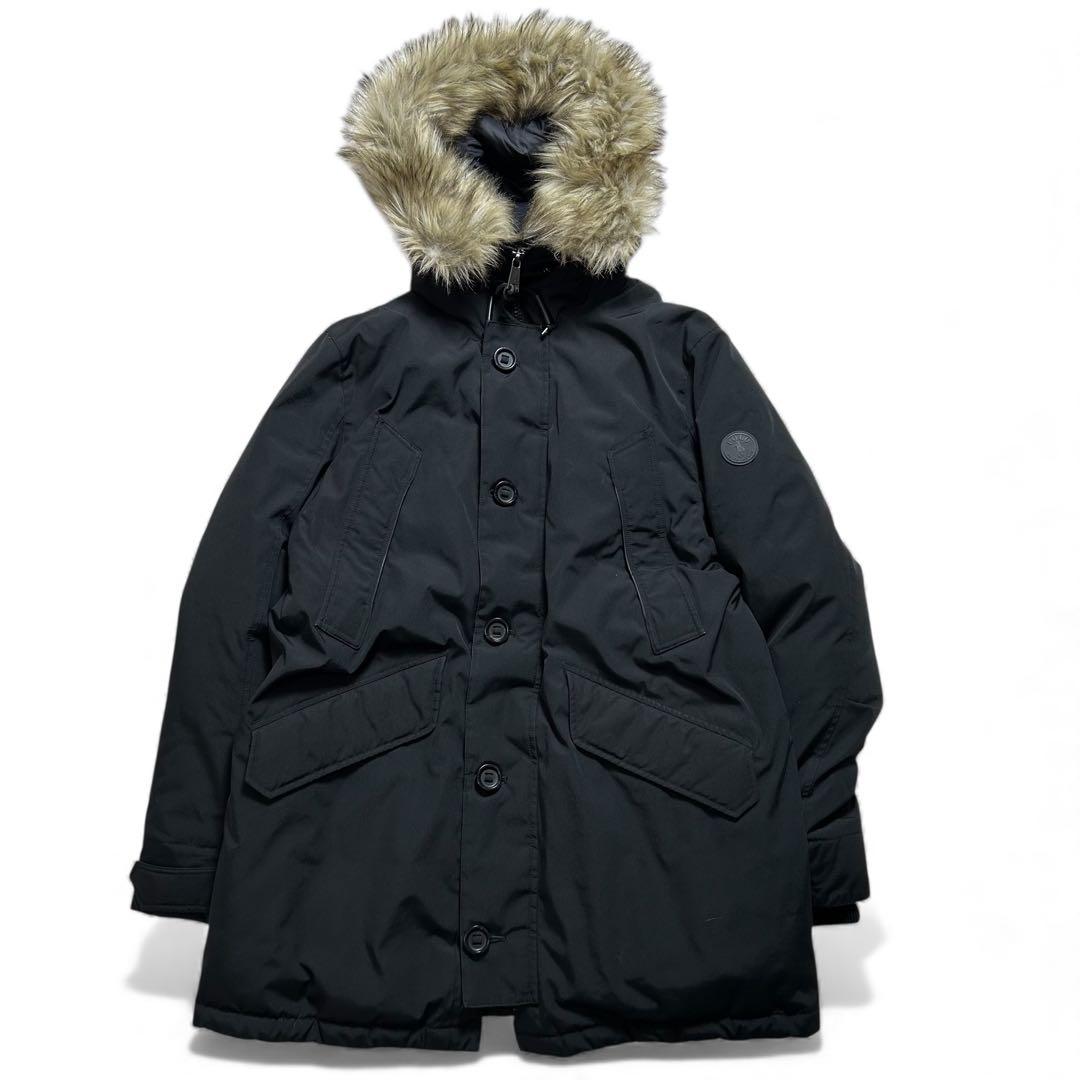 ラルフローレン ダウンコート モッズコート ファー ブラック XL - メルカリ