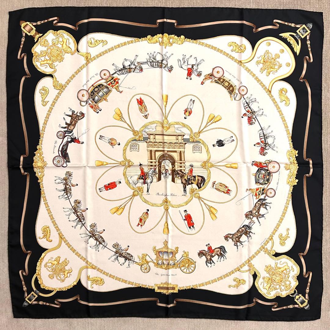 【極上美品】正規店購入品 エルメス カレ90 王室の馬小屋 ヴィンテージ 綺麗 エルメス カレ90・THE ROYAL MEWS(王室の馬小屋)ライトグリーン - メルカリ