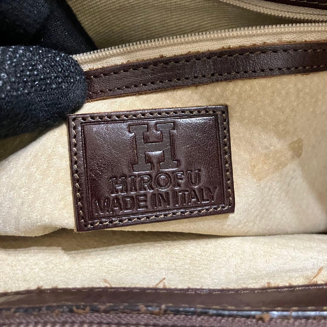 ヒロフ✨デュオ Hロゴ A4可 サイドポケット 3室 トートバッグ 本革