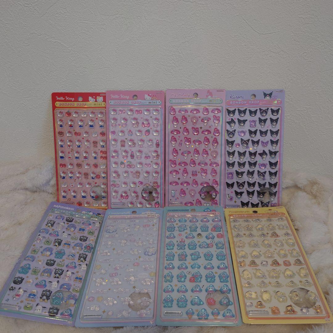 正規品】サンリオ ボンボンドロップシール ミニ 8点セット