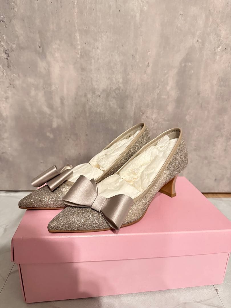 wata ame.　ダイアナ 21.5cm グレ－ラメメッシュチュール