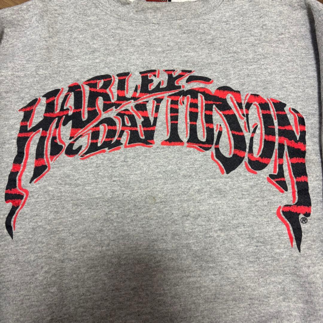 ビンテージ ハーレーダビッドソン スウェット 袖プリント フレイムス